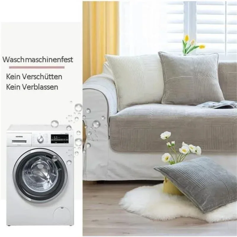 Thick Velvet Sofa Cushion - Anti-Slip and Washable image 5