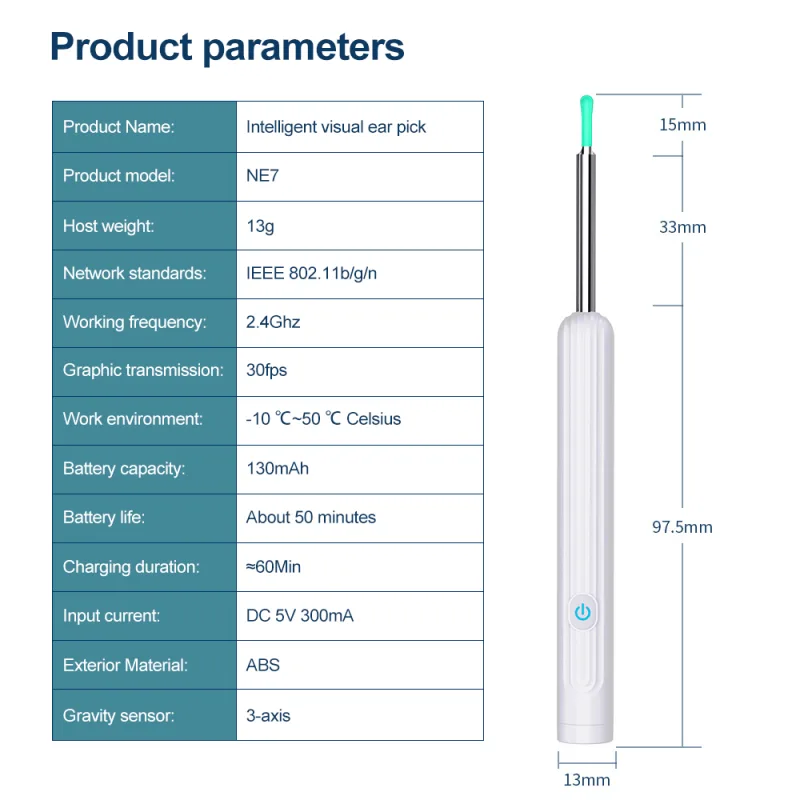 Rechargeable Ear Cleaner with HD Screen Camera image 4