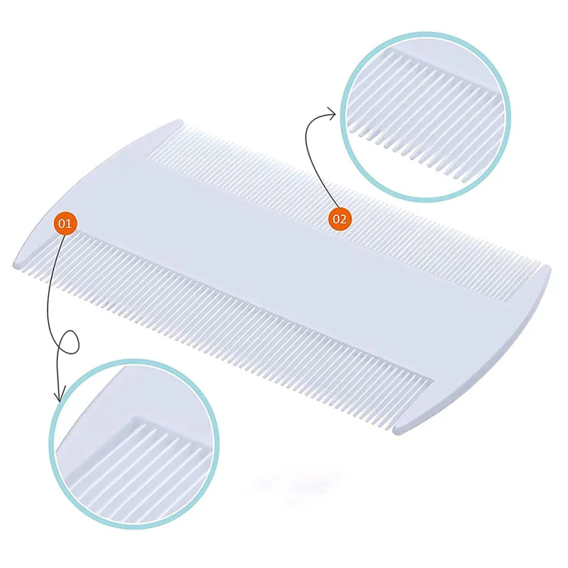 3pcs Fine Tooth Nit Comb Double Sided Head Pet Fur Hair Flea Lice Removal Brush image 5
