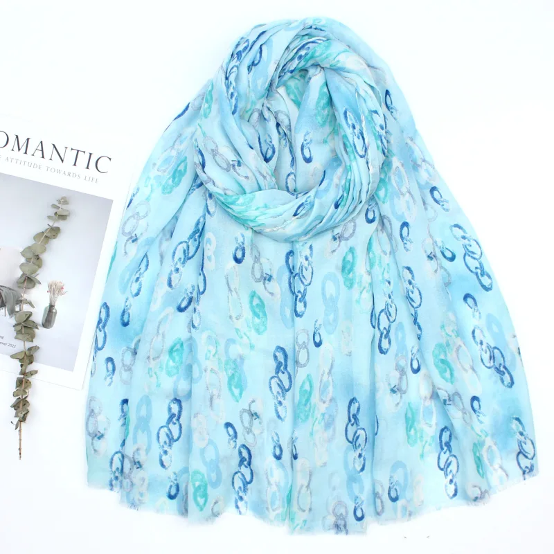 Abstract Soaks Cashmere Scarf-Large 35.43in Thin, Smooth, Casual Head Wrap For Sunscreen And Fashion, 6 Colors To Choose image 2