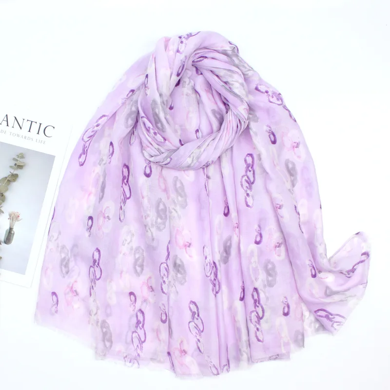 Abstract Soaks Cashmere Scarf-Large 35.43in Thin, Smooth, Casual Head Wrap For Sunscreen And Fashion, 6 Colors To Choose image 4