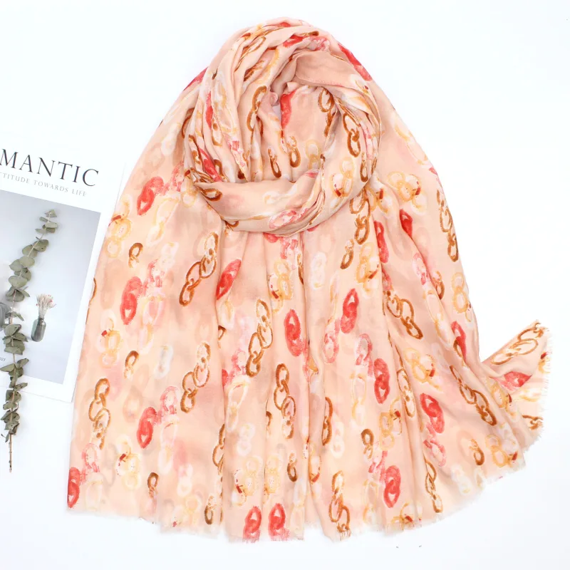 Abstract Soaks Cashmere Scarf-Large 35.43in Thin, Smooth, Casual Head Wrap For Sunscreen And Fashion, 6 Colors To Choose image 5