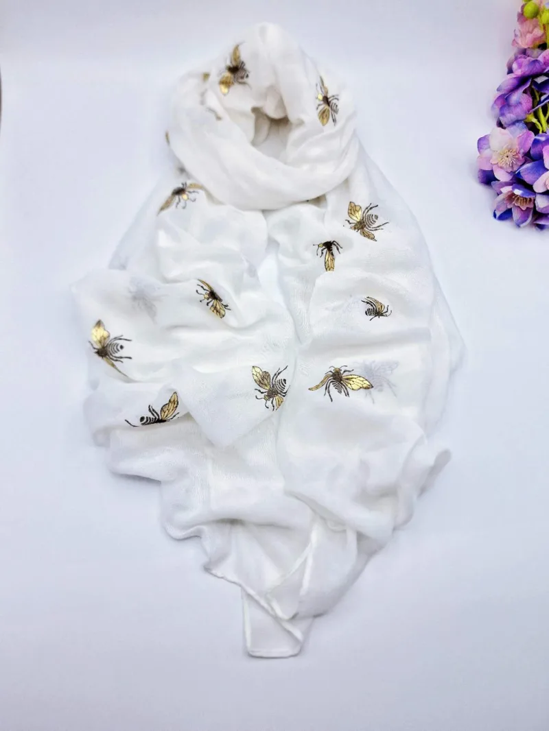 Women's Cartoon Print Cotton Scarf image 2