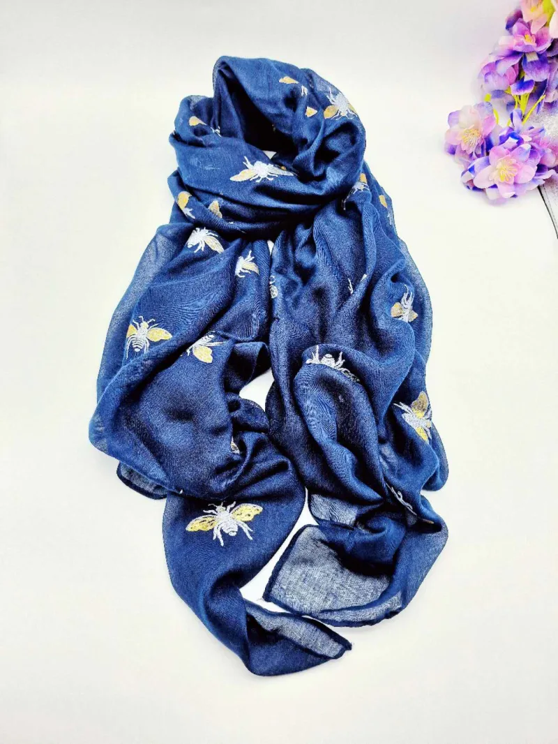 Women's Cartoon Print Cotton Scarf image 4
