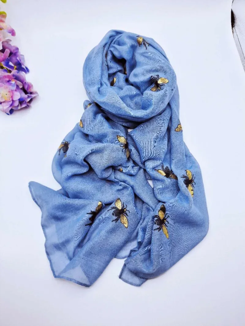 Women's Cartoon Print Cotton Scarf image 6