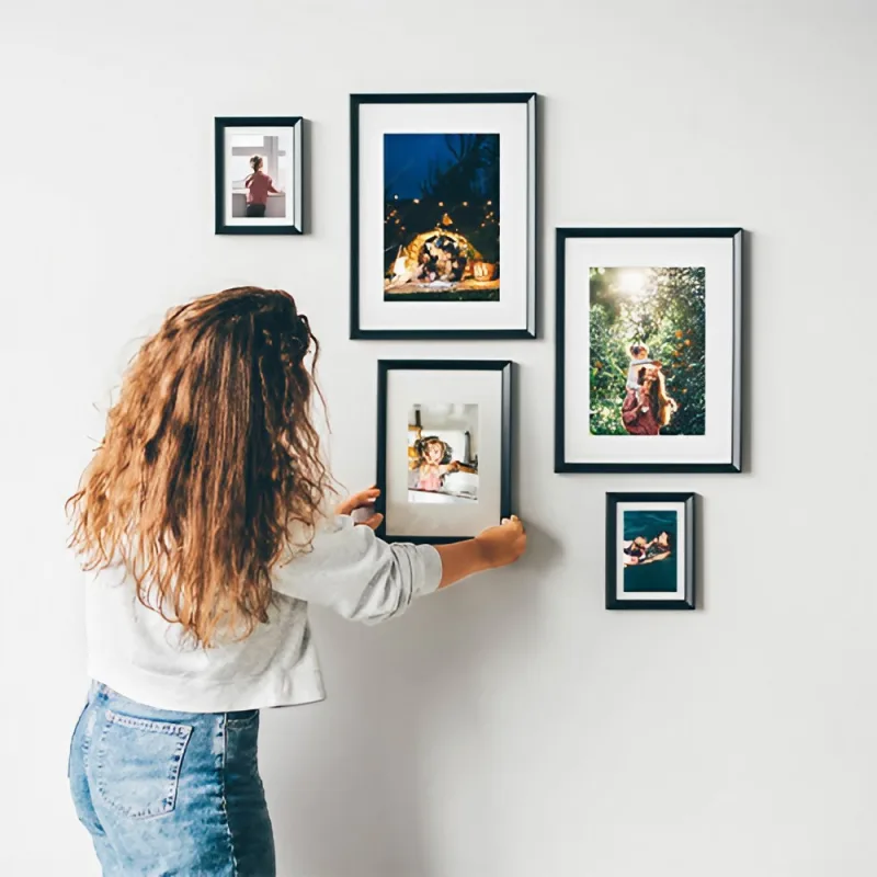 Versatile photo frames in different sizes, suitable for wall or table display, modern design, suitable for home (Black) image 2