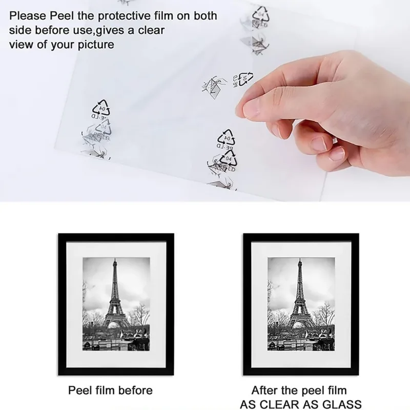 Versatile photo frames in different sizes, suitable for wall or table display, modern design, suitable for home (Black) image 4