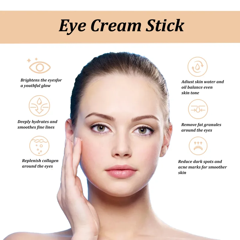 Snail Eye Cream Stick Collagen Fade Fine Lines Wrinkle Lightening Dark Circles Firming Eye Bags Puffiness Moisturizing E image 2