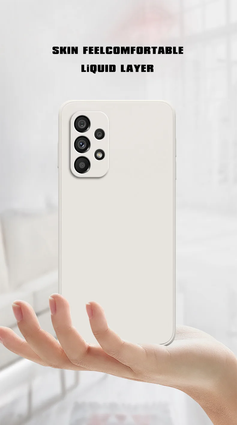 Funda Original Phone Case for Samsung A13 A23 A33 A53 A73 5G Matte Silicone Fundas Galaxy A13 4G 5G Camera Protective Cover Case detail 3