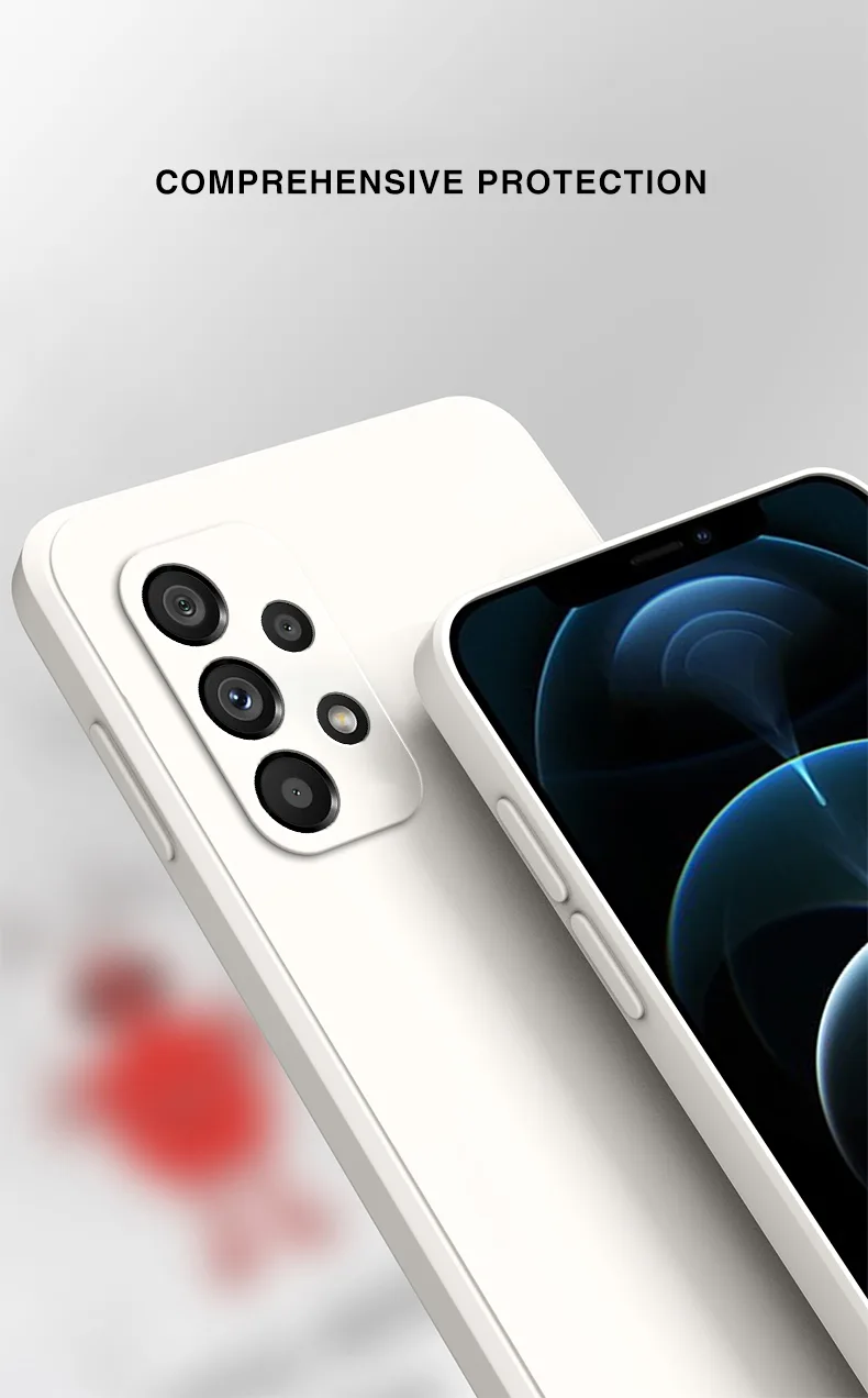 Funda Original Phone Case for Samsung A13 A23 A33 A53 A73 5G Matte Silicone Fundas Galaxy A13 4G 5G Camera Protective Cover Case detail 6