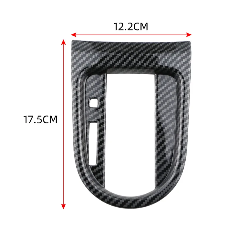 ABS Carbon Fiber Interior Center Gear Shift Frame Cover Panel for Ford Mustang 2016-2022 LHD AT Gear Shift Panel Protective Trim - image 3