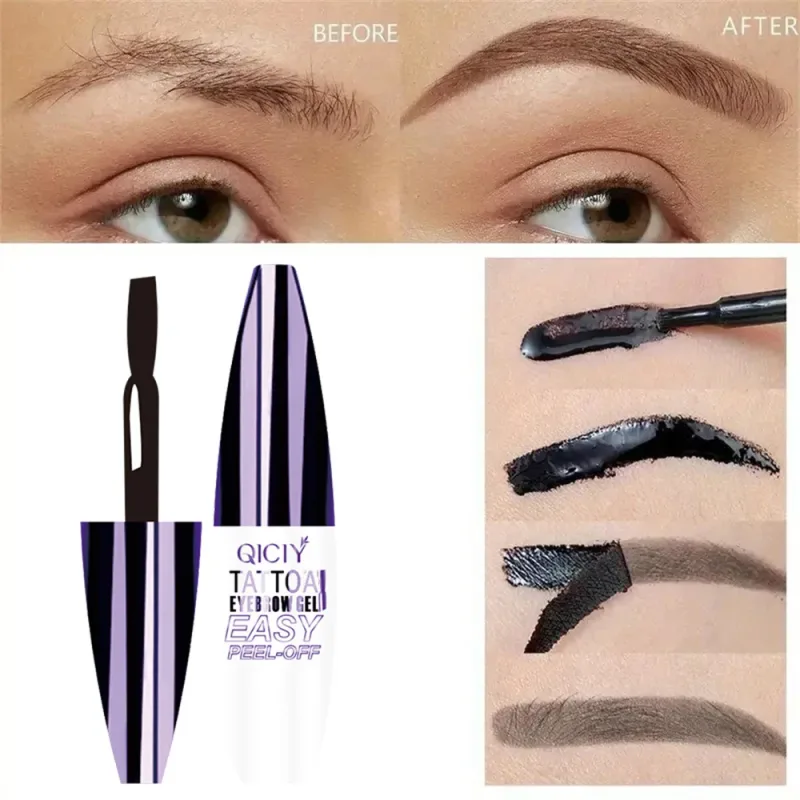 Lasting 3 Days Tattoo Easy Peel Off Eyebrow Gel Cream Types Long-Lasting Smudge-Proof Sweat Resistant  Waterproof Cosmet image 2