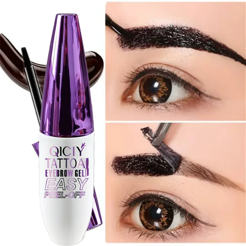 Lasting 3 Days Tattoo Easy Peel Off Eyebrow Gel Cream Types Long-Lasting Smudge-Proof Sweat Resistant  Waterproof Cosmet image 3