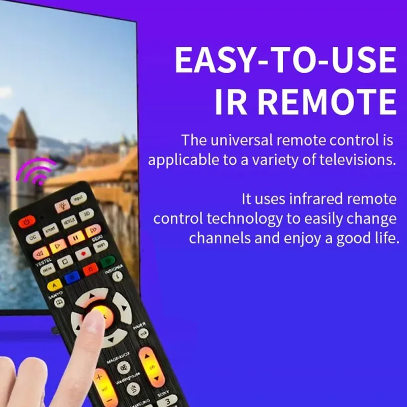 MRSVI Universal Replcement Remote Control RC-G008 With Backlight For Multiple Television Models Universal Infrared TV image 5