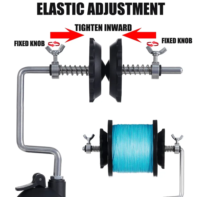 Fishing Line Spooler Winder Machine Vacuum Clamp Fishing Reel Line Spool Spooler System Vertical Curved Sea Carp Fishing image 6