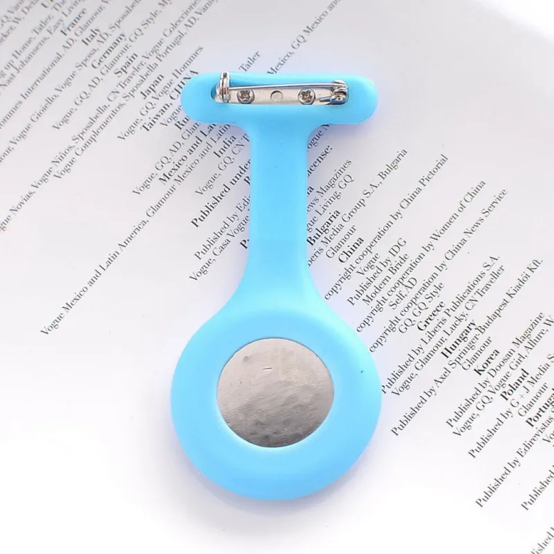 New Small And Exquisite Silicone Pocket Watch With Brooch Fixed Watch Strap And Free Battery Nurse Pocket Watch Pocket Gifts - image 2