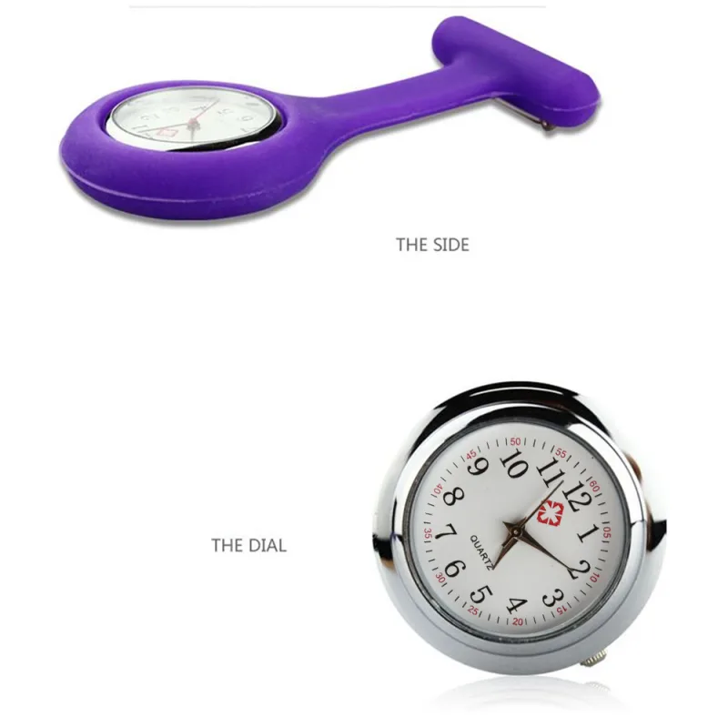 New Small And Exquisite Silicone Pocket Watch With Brooch Fixed Watch Strap And Free Battery Nurse Pocket Watch Pocket Gifts - image 6
