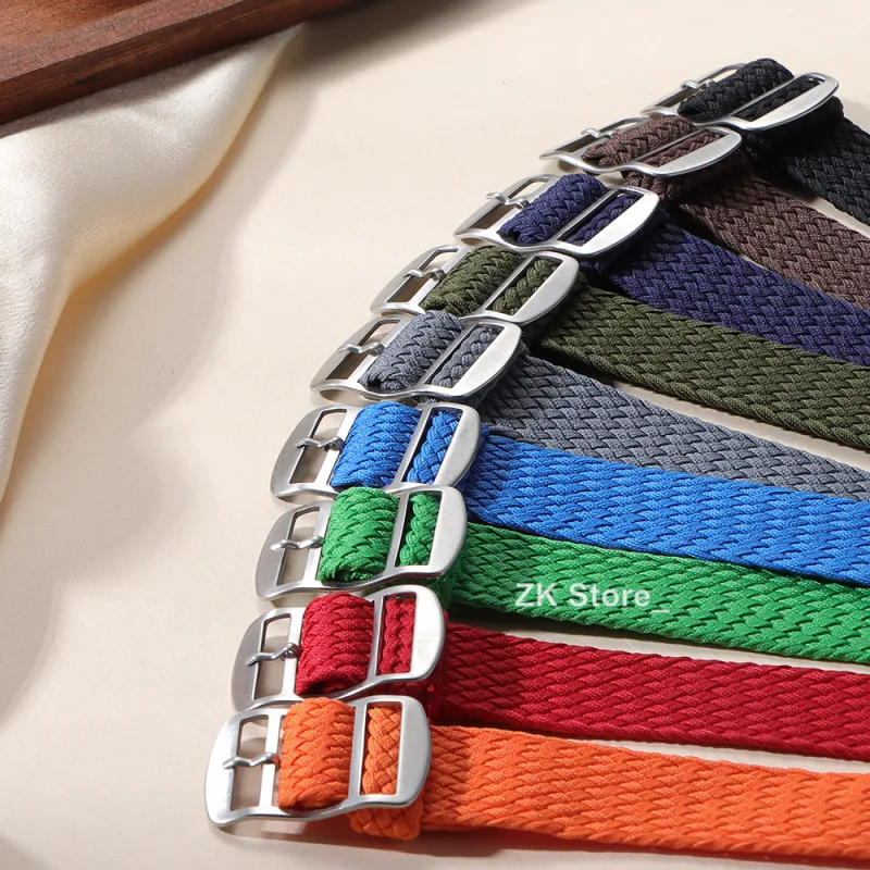 Nylon Watch Strap 14mm 16mm 18mm 20mm 22mm Perlon Weave Band Fabric Woven Wristband Woven Women Men Bracelet Watch Acces image 3