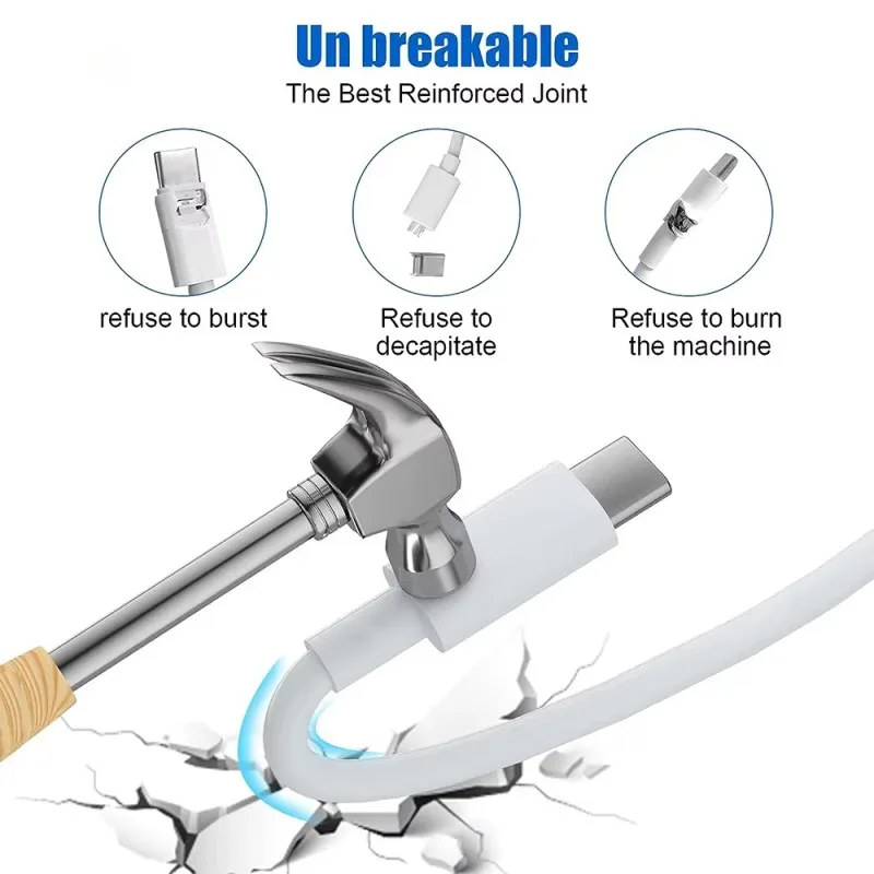 PD 60W USB C to USB Type C Cable Fast Charge Data Cable For Iphone 16 16Pro Huawei Samsung Xiaomi Data Line  White 1M 1. image 3