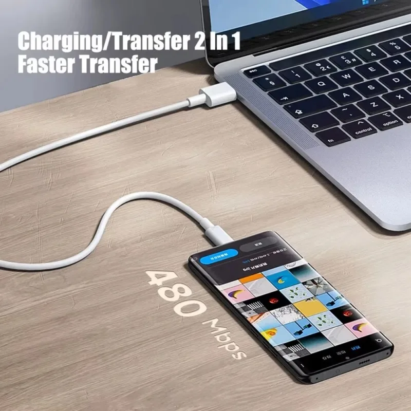 PD 60W USB C to USB Type C Cable Fast Charge Data Cable For Iphone 16 16Pro Huawei Samsung Xiaomi Data Line  White 1M 1. image 5