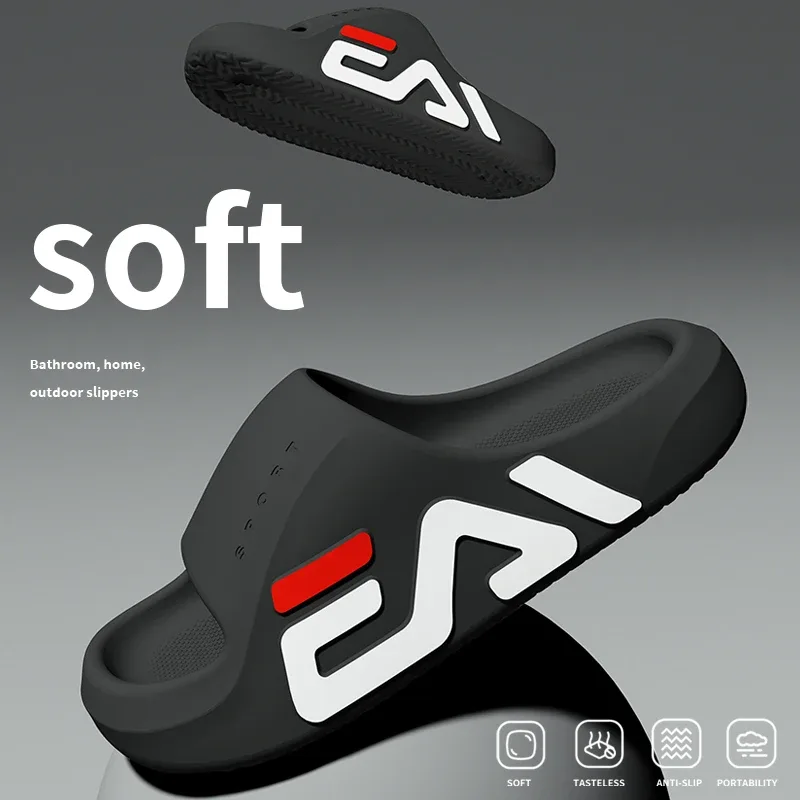 Extra-thick Sole Men Soft Air Cushion Casual Slippers EVA Sandals Fashion Flip Flops Outdoor Summer Seaside Beach Shoes - image 2