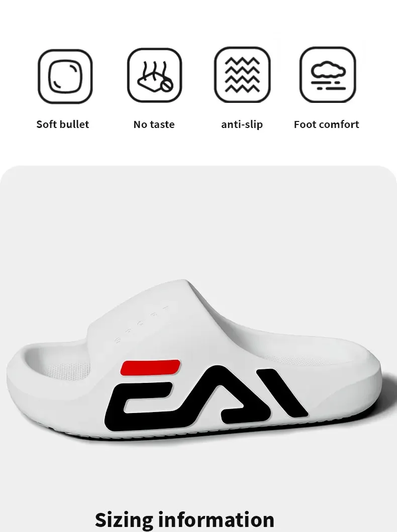 Extra-thick Sole Men Soft Air Cushion Casual Slippers EVA Sandals Fashion Flip Flops Outdoor Summer Seaside Beach Shoes detail 3