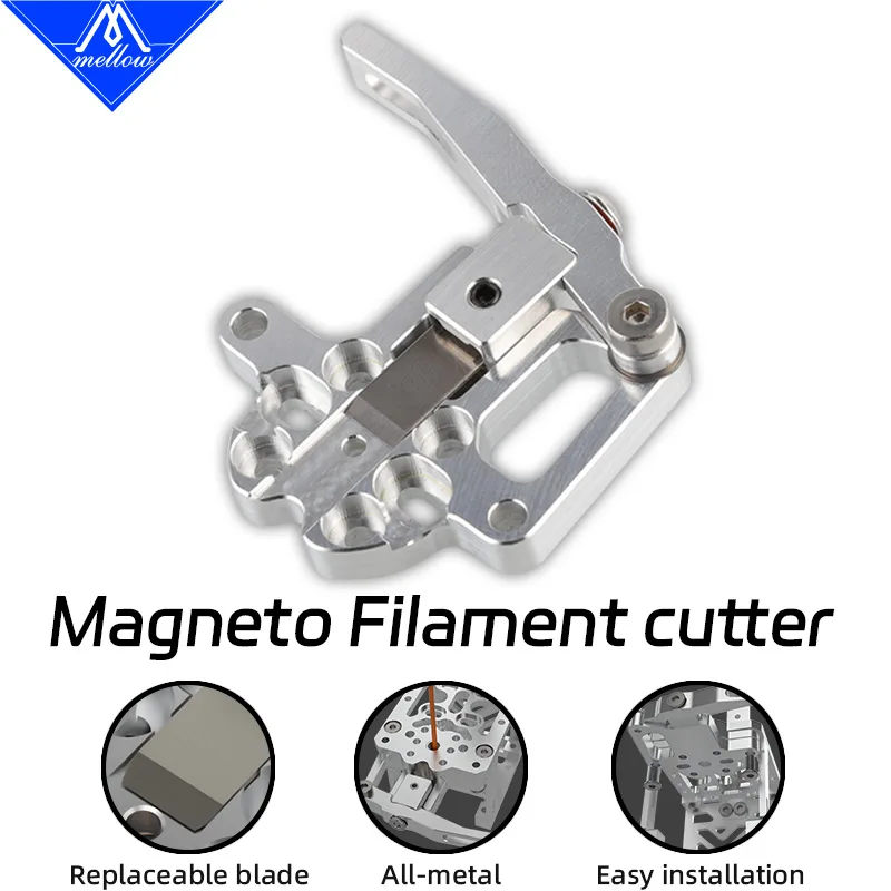 Mellow CNC Aluminum Magneto Filament Cutter For Printhead Bracket – Compatible with Goliath, Crazy Dragon Hotends & VZ Extruder - image 1