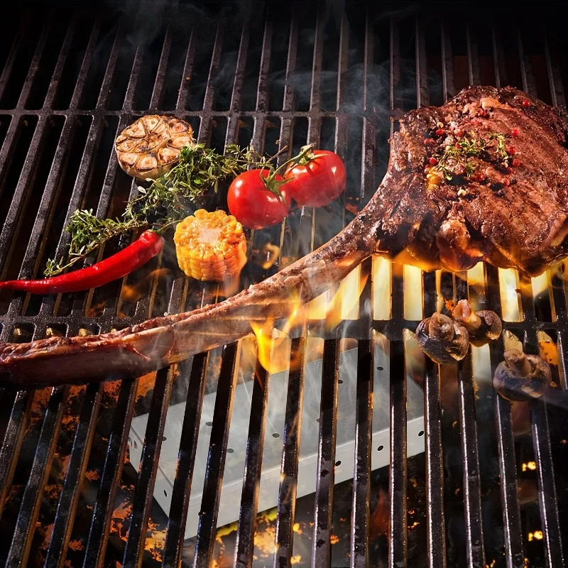 Stainless Steel Smoker Box for Gas BBQ, Wood Chip Smoker, Meat Smoker, Outdoor Cooking Tool, No Power Required bbq acces image 6