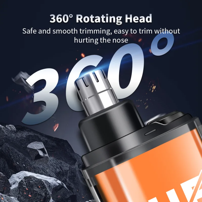 HIENA Electric Nose Hair Trimmer Rechargeable Mini Pocket Nose Ears Hair shaving Eyebrow Trimmers Clipper Wet and Dry ha image 3
