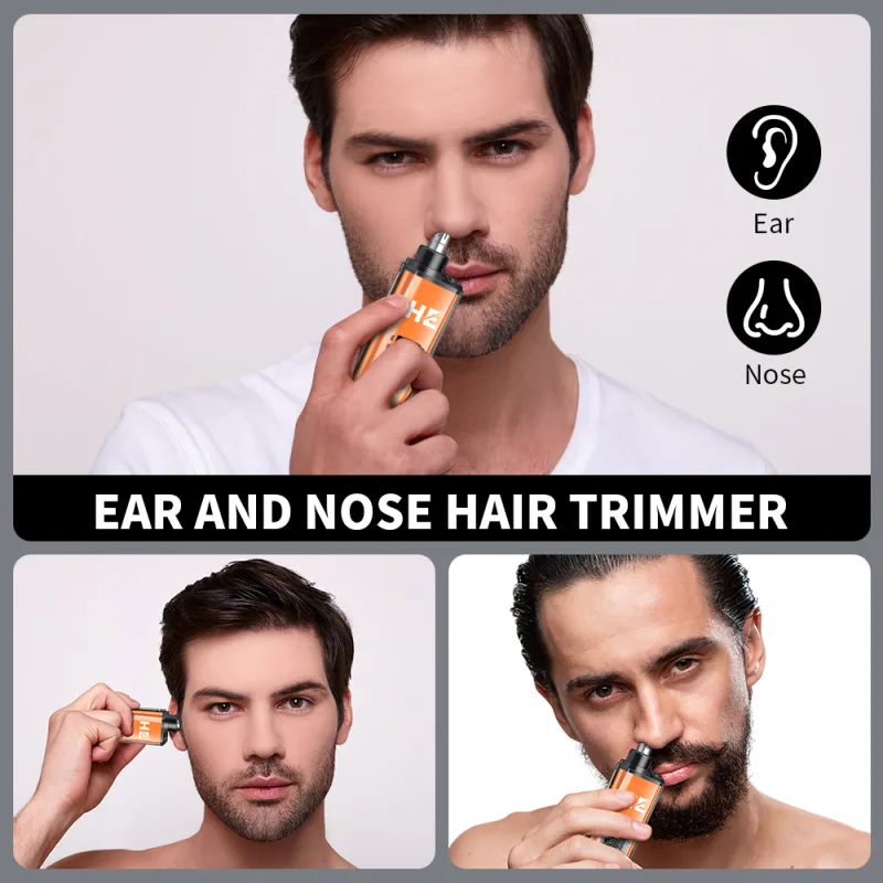 HIENA Electric Nose Hair Trimmer Rechargeable Mini Pocket Nose Ears Hair shaving Eyebrow Trimmers Clipper Wet and Dry ha image 5