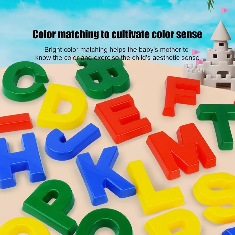 ABC Learning Alphabet Sand Mold Uppercase Letters Beach Toy Play Set for Kids Toddlers Match Game Color Sorting Montessori Toys detail 3