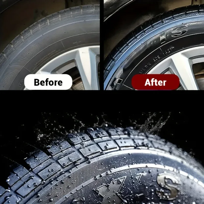 Black Shiny Tire wax 30g - durable, long-lasting protection and repair for all kinds of tires - prevents cracks and whit image 4