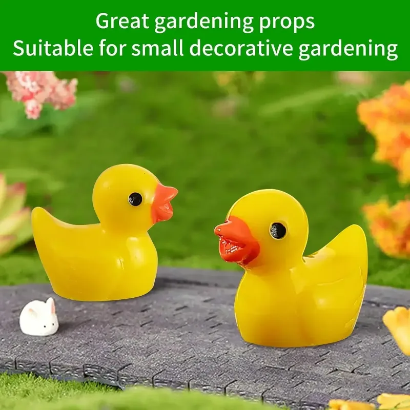 100/50/20Pcs/set Mini Resin Ducks Tiny Duck Miniature Figures Bulk Little Duck Charms for Party, DIY Micro Landscape Dec image 4