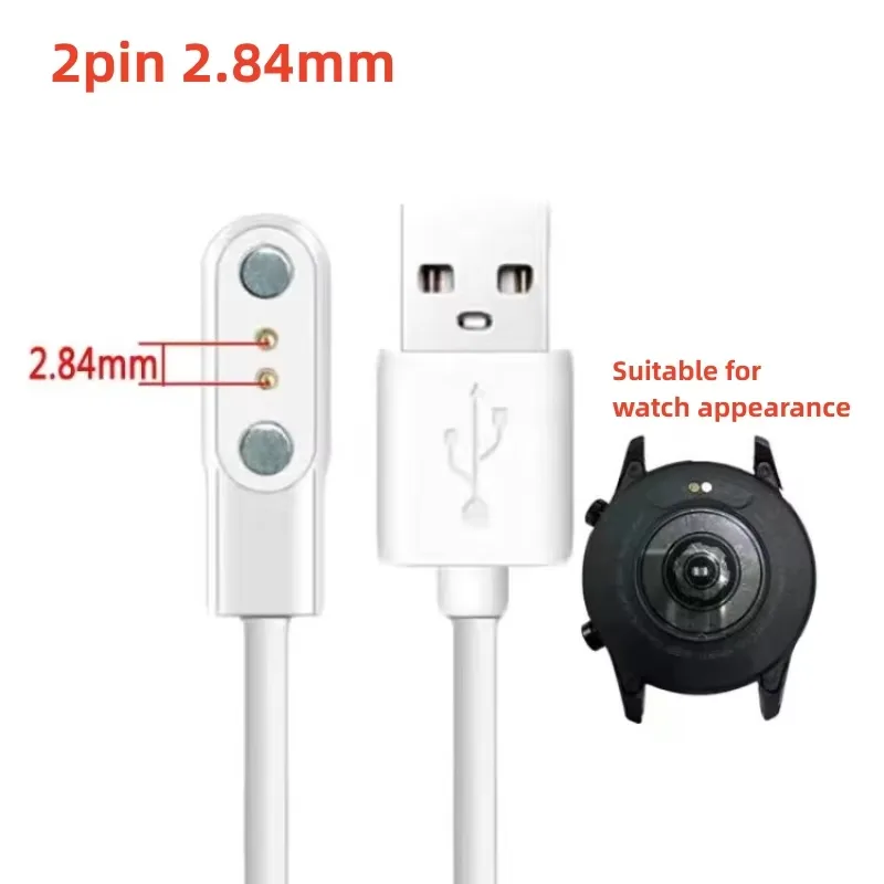 Universal 2Pin 4mm 7.62mm 4Pin Strong Magnetic Charge Cable USB Charging Line Cord Black White for Smart Watches image 6
