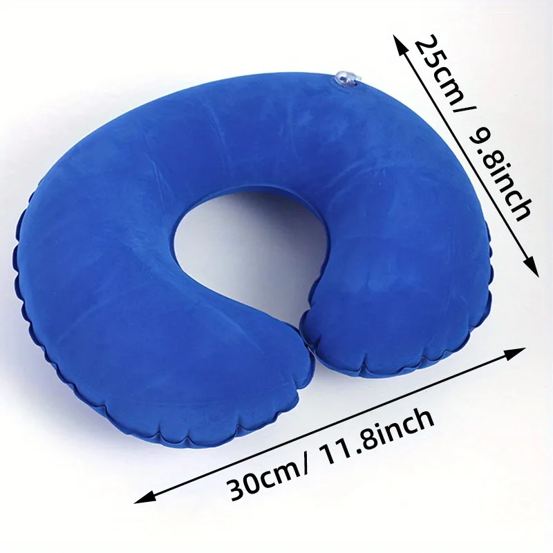 1pcs Inflatable C-shaped Pillow Travel Neck Pillow Portable Round Pillow Cushion image 2