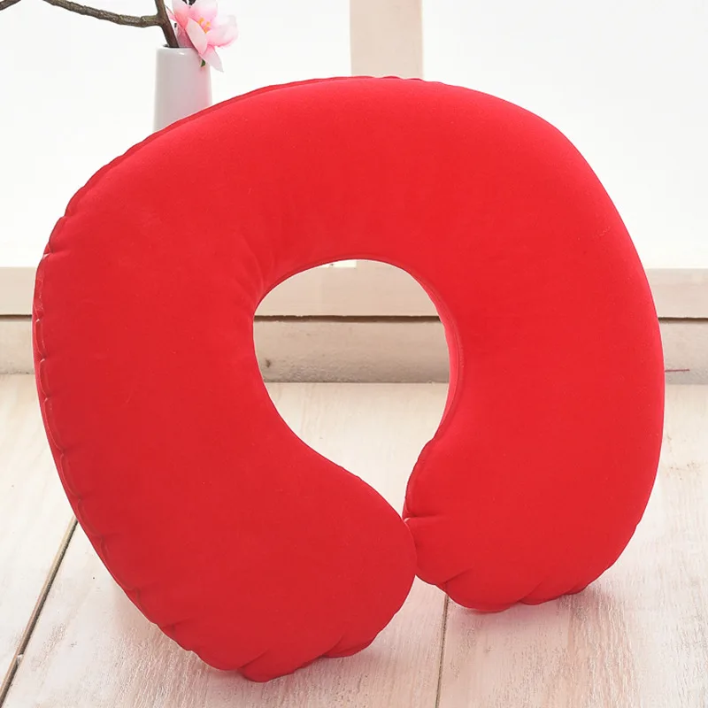 1pcs Inflatable C-shaped Pillow Travel Neck Pillow Portable Round Pillow Cushion image 6