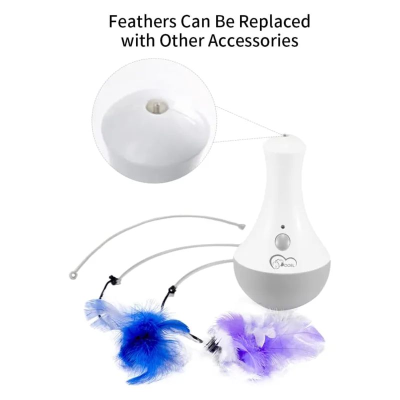 DOEL Automatic Feather Wand Cat Teaser Indoor Interactive Toy