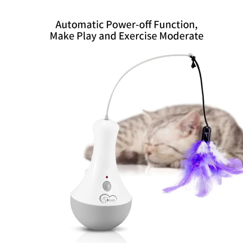 DOEL Automatic Feather Wand Cat Teaser Indoor Interactive Toy