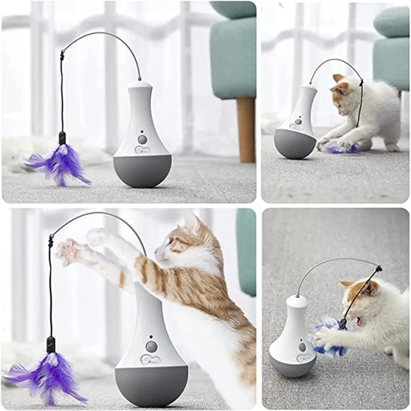 DOEL Automatic Feather Wand Cat Teaser Indoor Interactive Toy