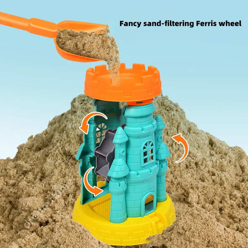Children's Beach Toy Set, ATV, Sand Digging and Water Toy, Beach Bucket, Hourglass, Shovel, Beach Sand Play Tool Random Colors - image 3