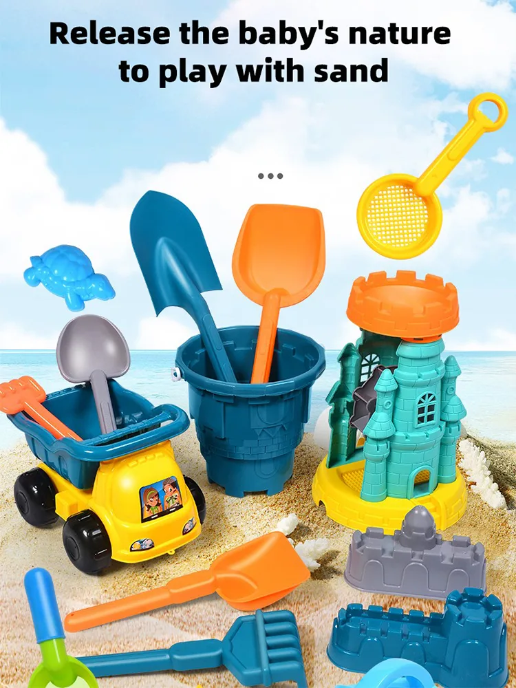 Children's Beach Toy Set, ATV, Sand Digging and Water Toy, Beach Bucket, Hourglass, Shovel, Beach Sand Play Tool Random Colors - image 4