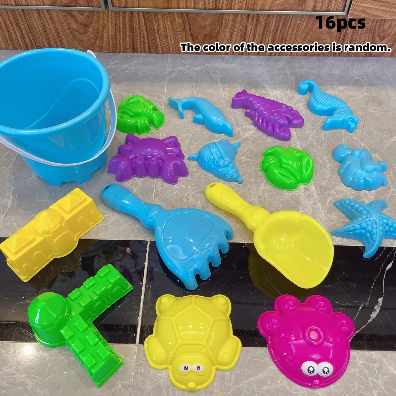 Children's Beach Toy Set, ATV, Sand Digging and Water Toy, Beach Bucket, Hourglass, Shovel, Beach Sand Play Tool Random Colors - image 6