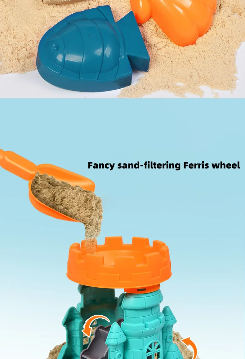 Children's Beach Toy Set, ATV, Sand Digging and Water Toy, Beach Bucket, Hourglass, Shovel, Beach Sand Play Tool Random Colors detail 3