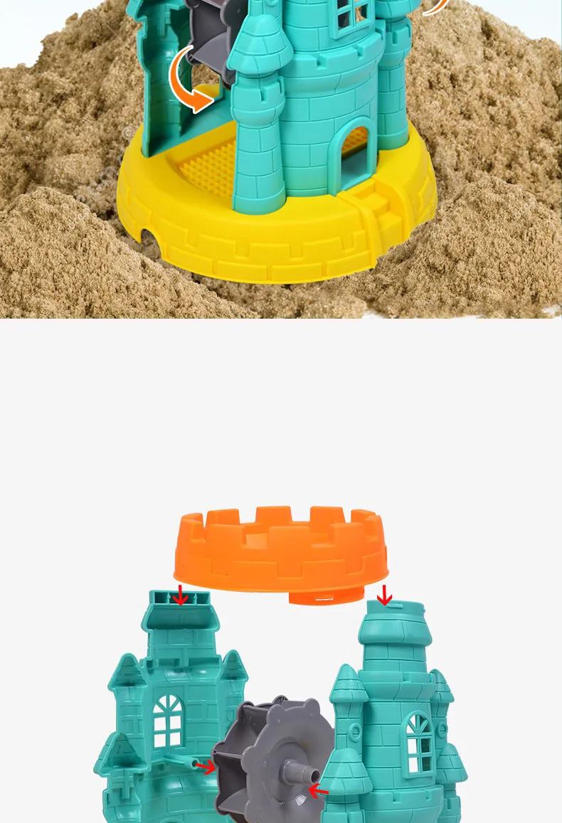 Children's Beach Toy Set, ATV, Sand Digging and Water Toy, Beach Bucket, Hourglass, Shovel, Beach Sand Play Tool Random Colors detail 4