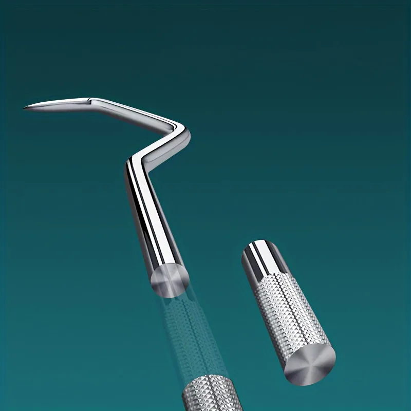 Stainless Steel Oral Hygiene Tooth Tool Kit With Mouth Mirror, Scaler & Pick Tools, Non-Slip Patterned Handle Teeth Clea image 5