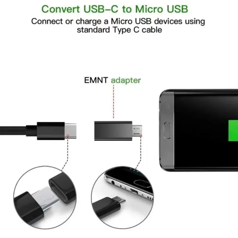 1/2/4Pcs USB C Female to Micro USB Male Adapter, Micro USB to USB C Adapter Compatible with Nexus LG Xbox Samsung Galaxy image 2