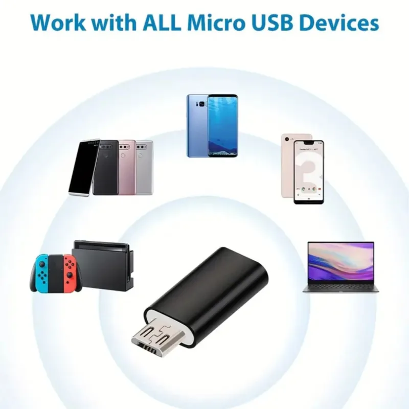 1/2/4Pcs USB C Female to Micro USB Male Adapter, Micro USB to USB C Adapter Compatible with Nexus LG Xbox Samsung Galaxy image 6