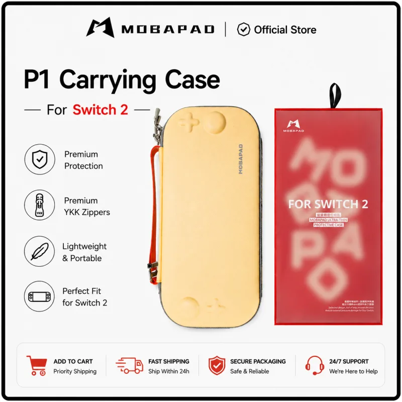 MOBAPAD P1 Carrying Case for Nintendo Switch 2 Storage Bag JoyPad with YKK Zippers Housing Shell Protective Cover for  Switch 2 - image 1