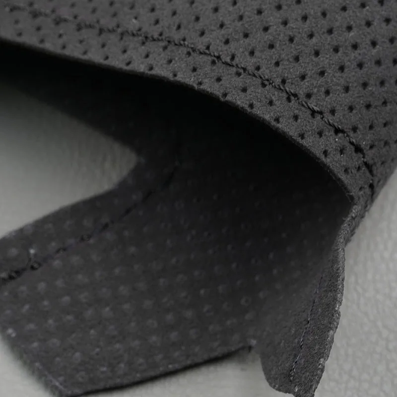 Braids Cover on Steering Wheel For Mercedes Benz S Class W222 2017 2018 2019 2020 Sedan DIY Hand-stitched Suede Leather Black - image 4