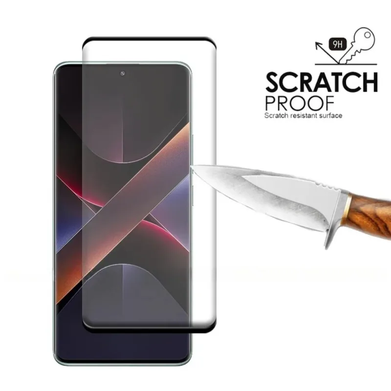 4PCS For Poco X7 Glass Poco X6 Tempered Glass 9H 9H HD Full Curved Cover Phone Protective Screen Protector For Poco X7 PocoX6 X5 detail 3